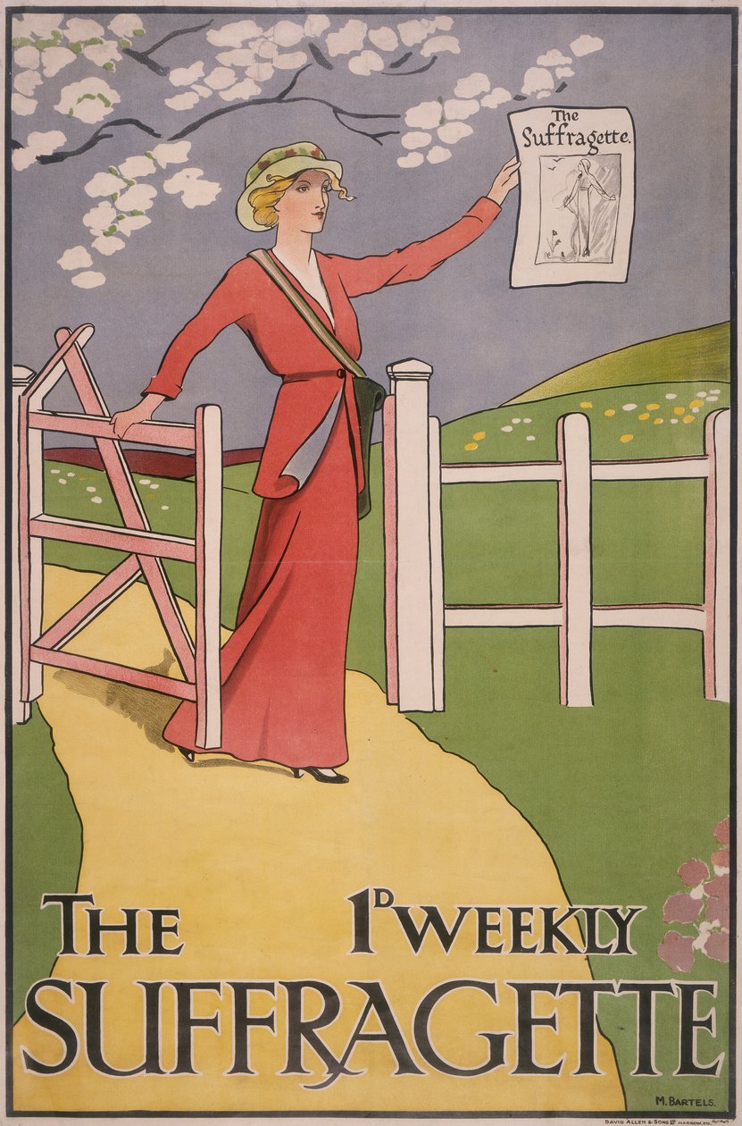 Plakat for avisen The Suffragette, c1910-c1915 af M Bartels