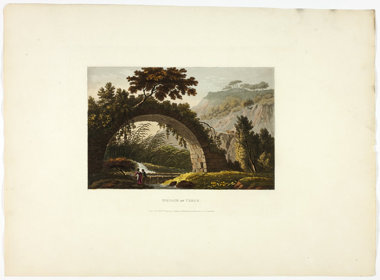 Varus-broen, planche otteogtyve fra Roms ruiner af M. Dubourg
