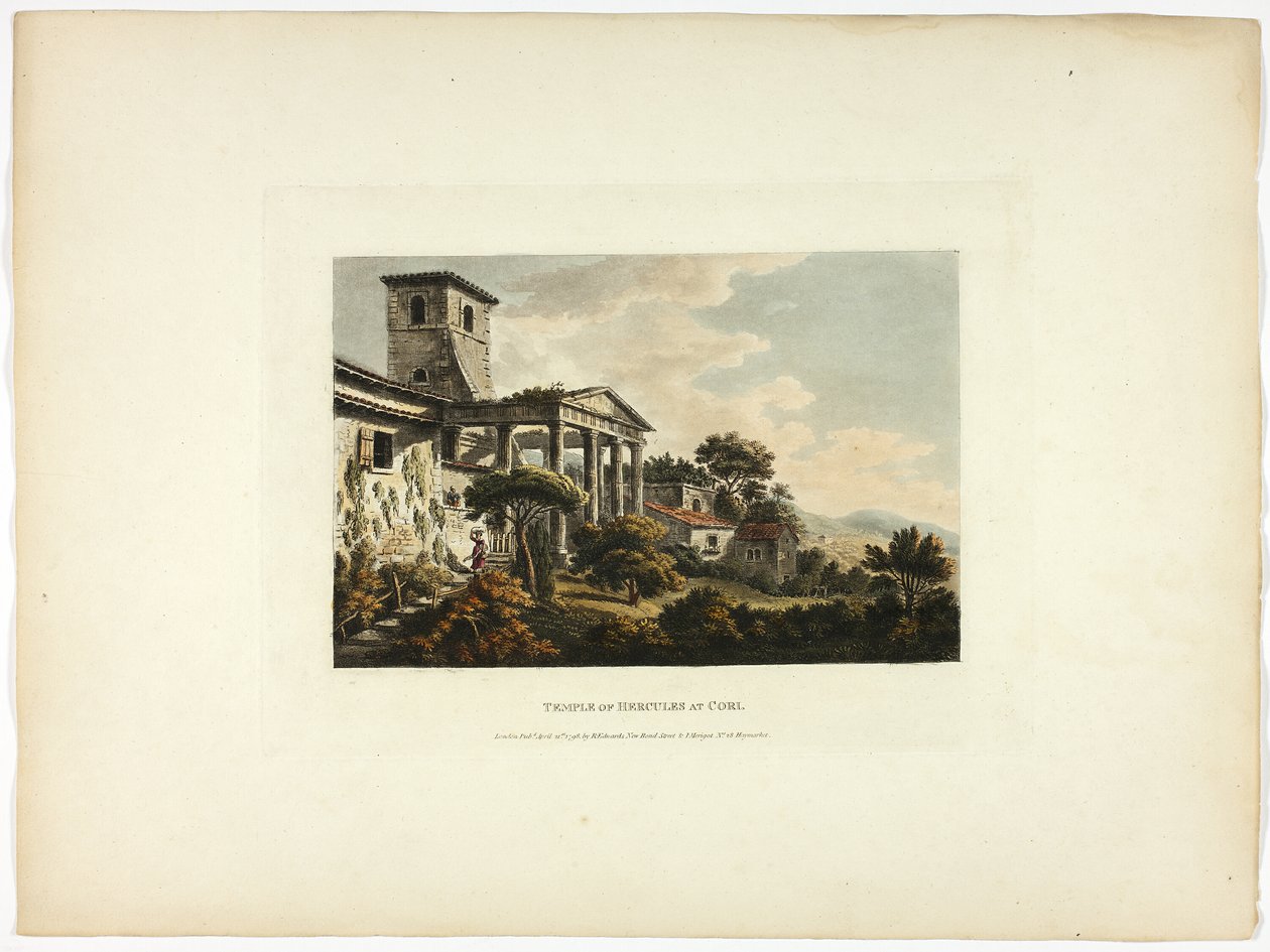 Herkules-templet i Cori, planche 32 fra Roms ruiner af M. Dubourg
