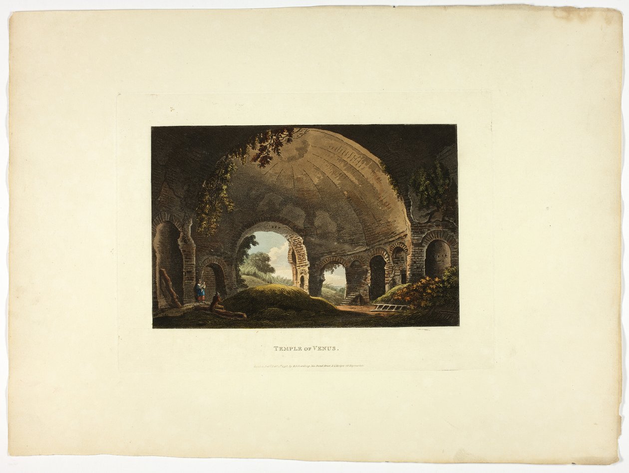 Venus-templet, planche 38 fra Roms ruiner af M. Dubourg