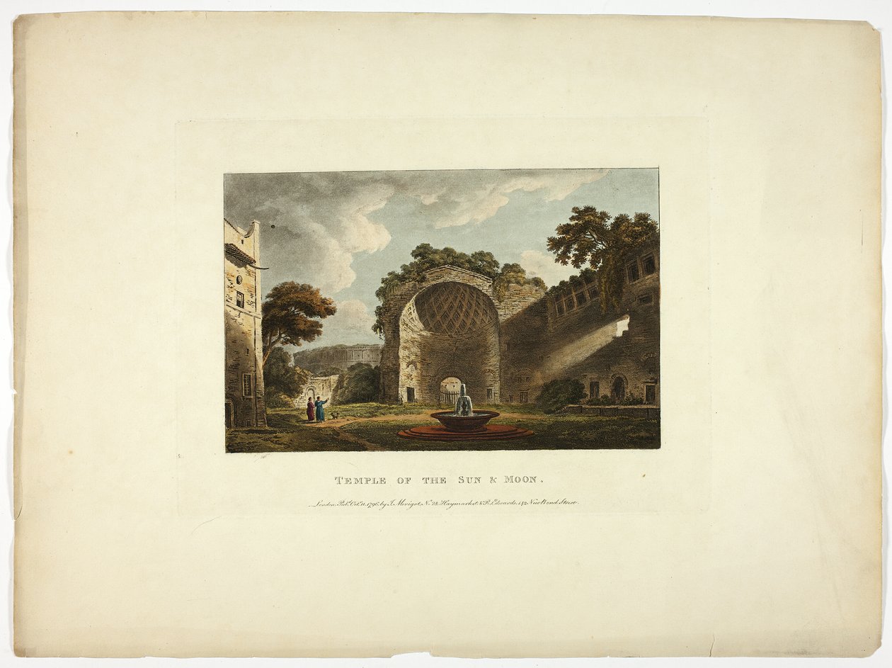 Sol- og månetemplet, plade to fra Ruins of Rome af M. Dubourg