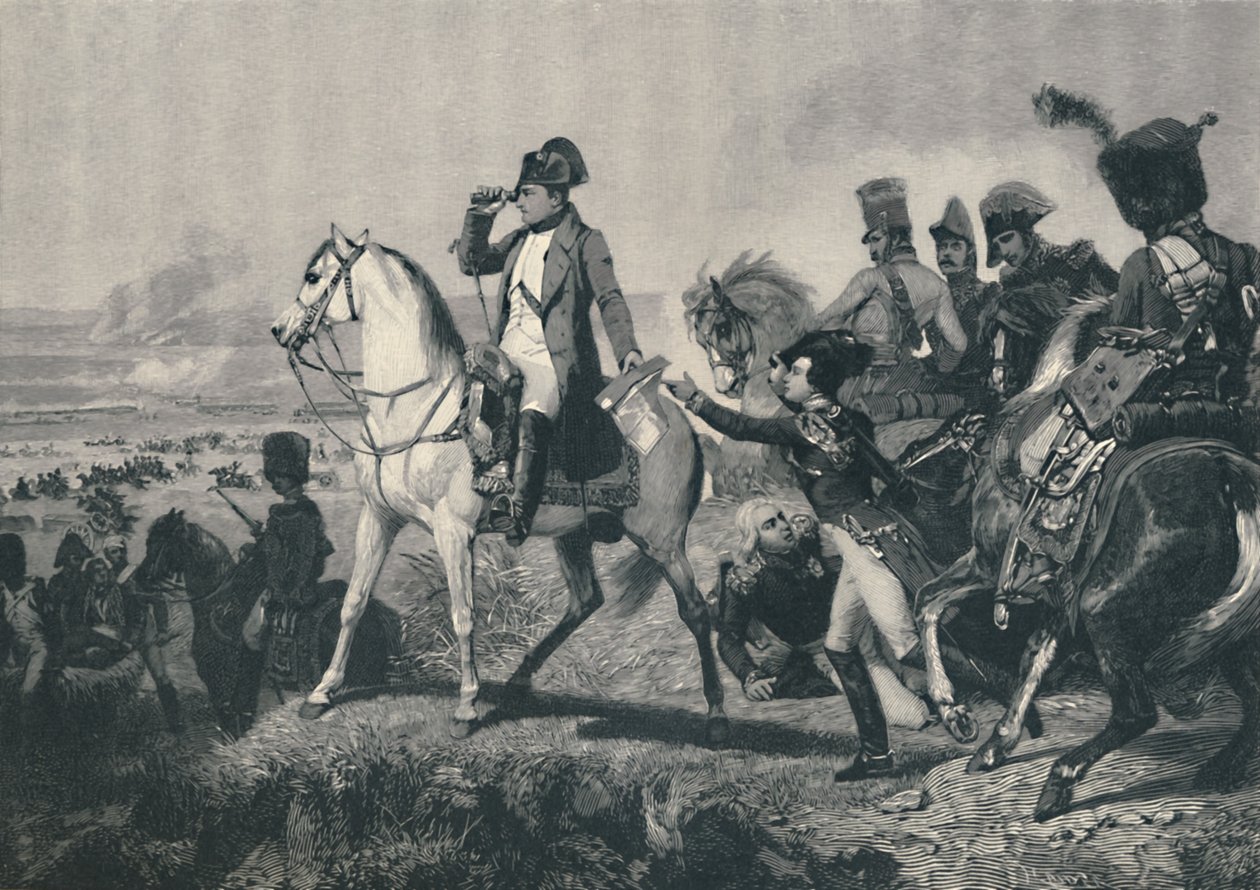 Slaget ved Wagram, 6. juli 1809, 1896 af M. Haider