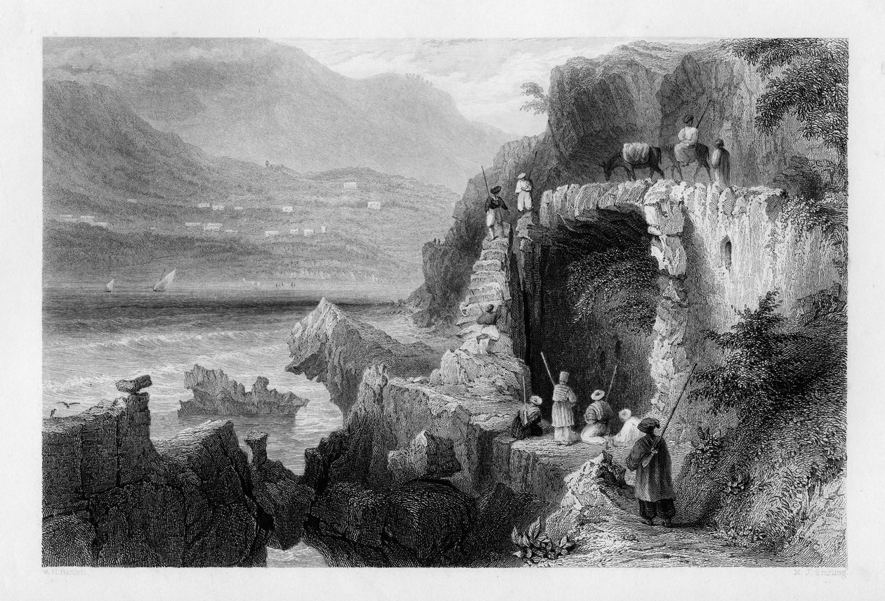 St Georges grav, Kesrouan-bugten, Syrien, 1841. af M. J. Starling
