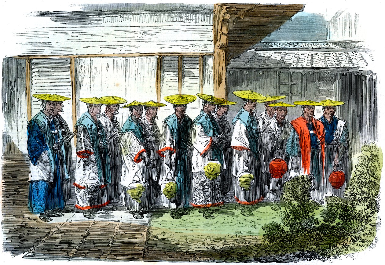 Nattevagten i Jeddo Edo, Japan, 1864. af M. Jackson