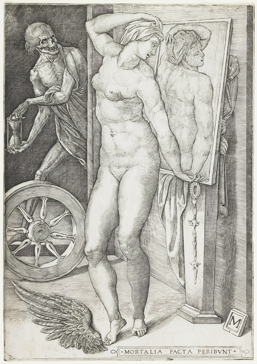 Death Surprising a Woman, c.1490-c.1540 (gravering) af M Master