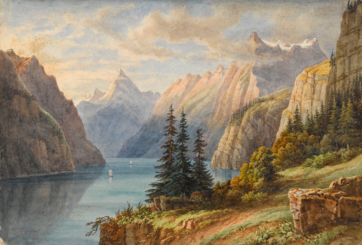 Vue du Rutli (akvarel) af M. Nicolas Karth
