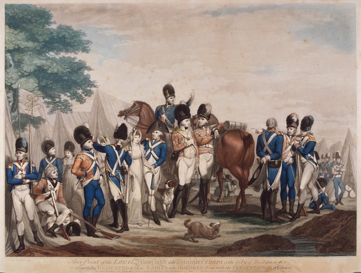 Soldater fra Loyal Associated and Volunteer Corps i City of Westminster, 1799 af M Place