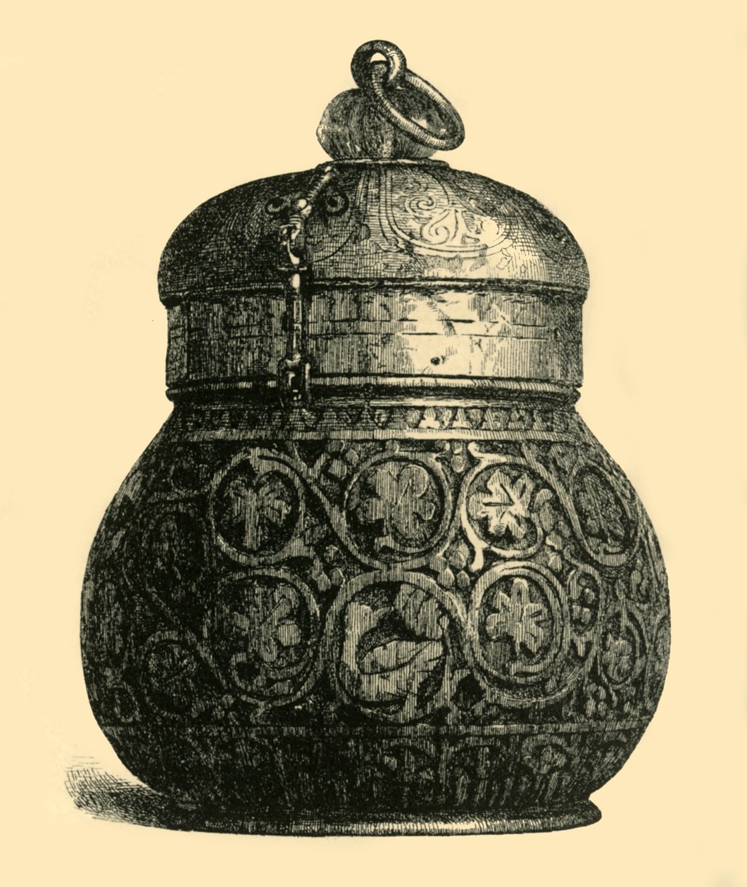 Ivory box, 750- 850 AD, 1881. dani af M Sullivan