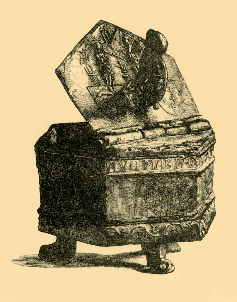 Pewter container, c1300, 1881. dani af M Sullivan