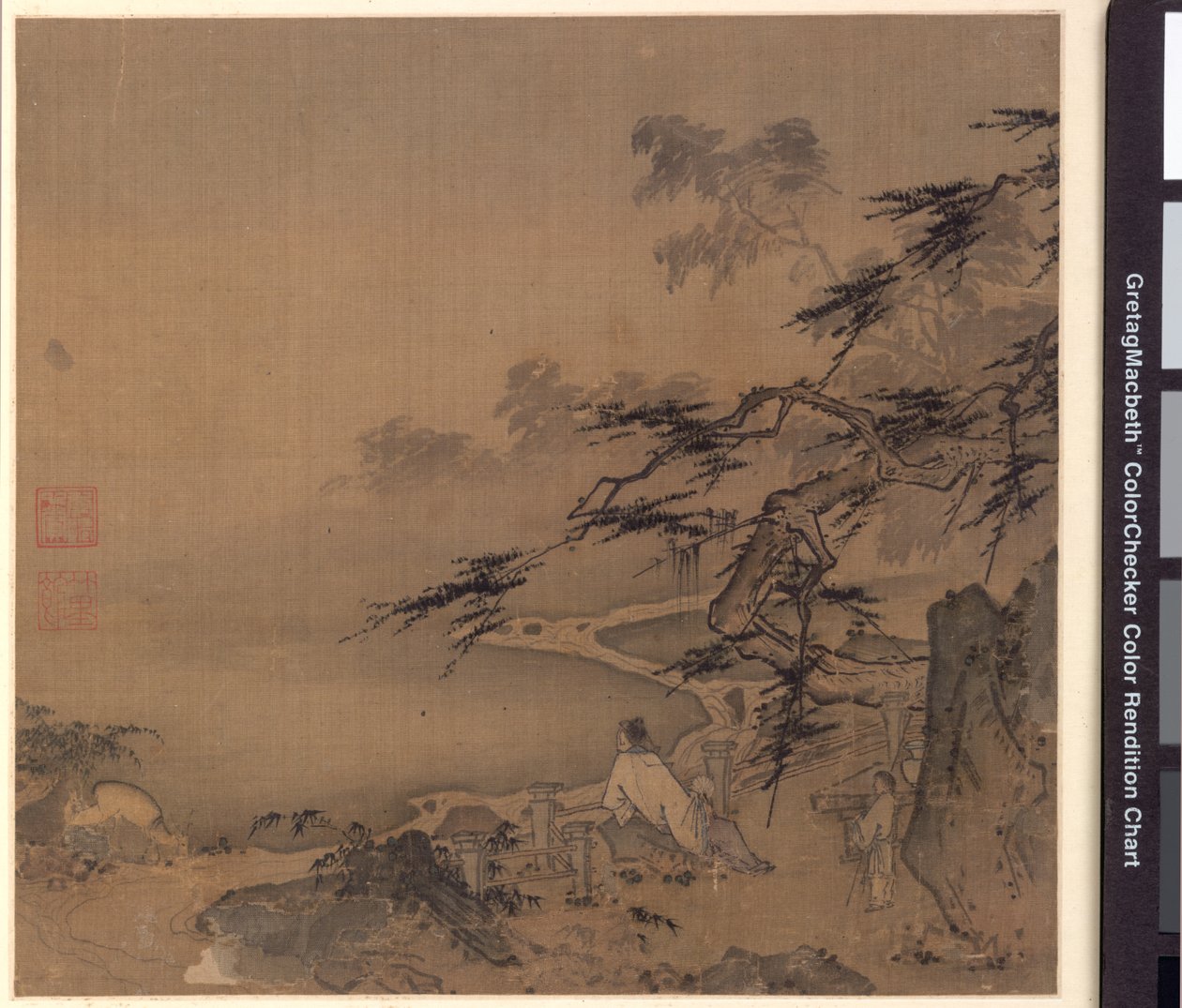 Watching the Deer by a Pine Shaded Stream, 1127-1279 af Ma Yüan