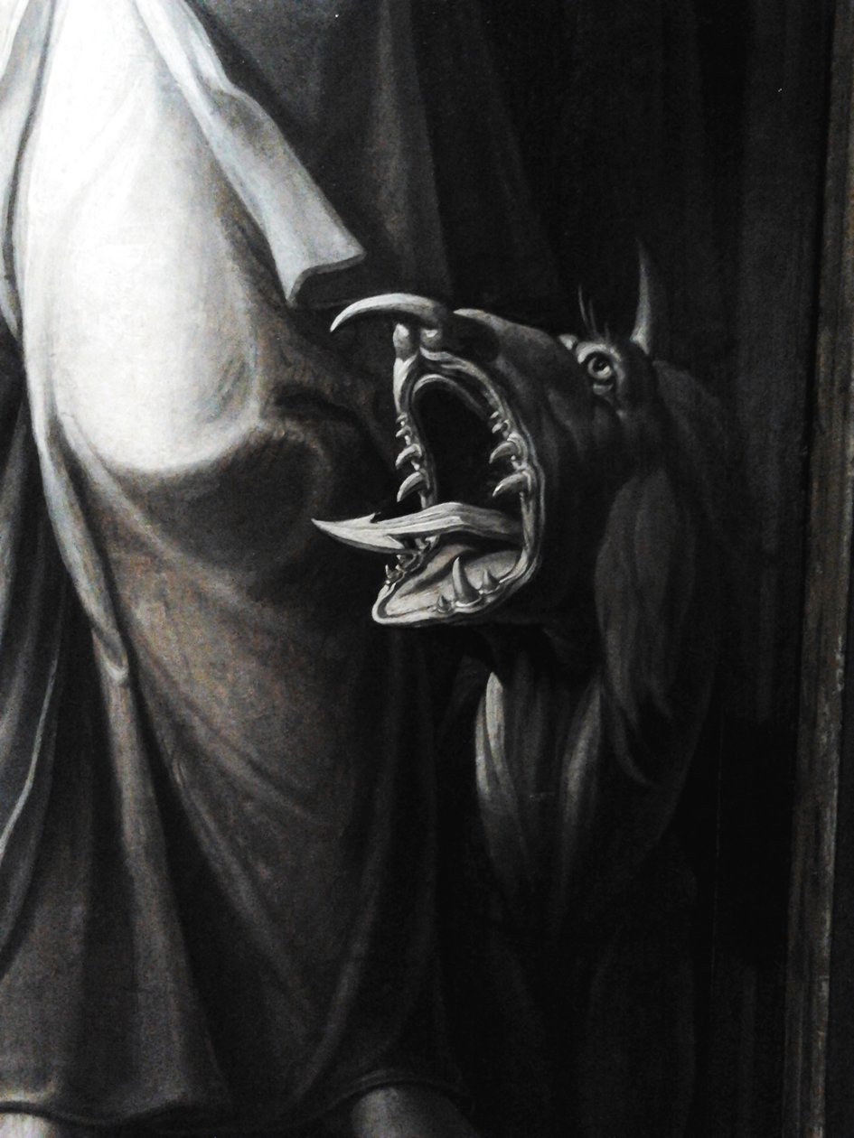 Her er en mand altertavle (detalje). af Maarten van Heemskerck