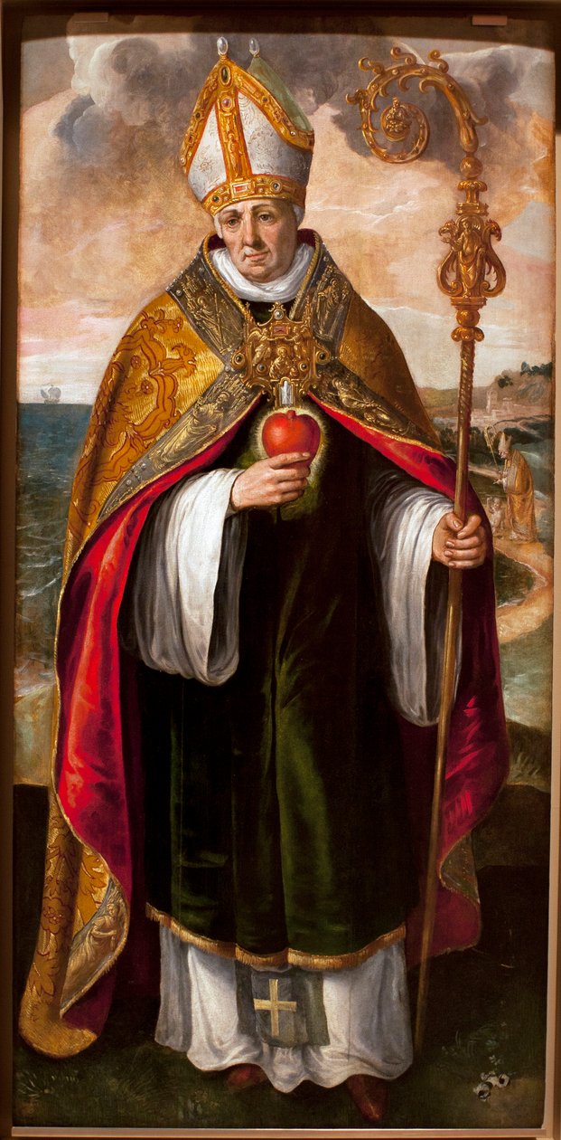 Augustin af Hippo - Sankt Augustin (Augustin af Hippo, 354-430) Maleri af Maaerten de Vos (Martin de Vos, Marten de Vos) (1532-1603), olie på træ af Maarten de Vos