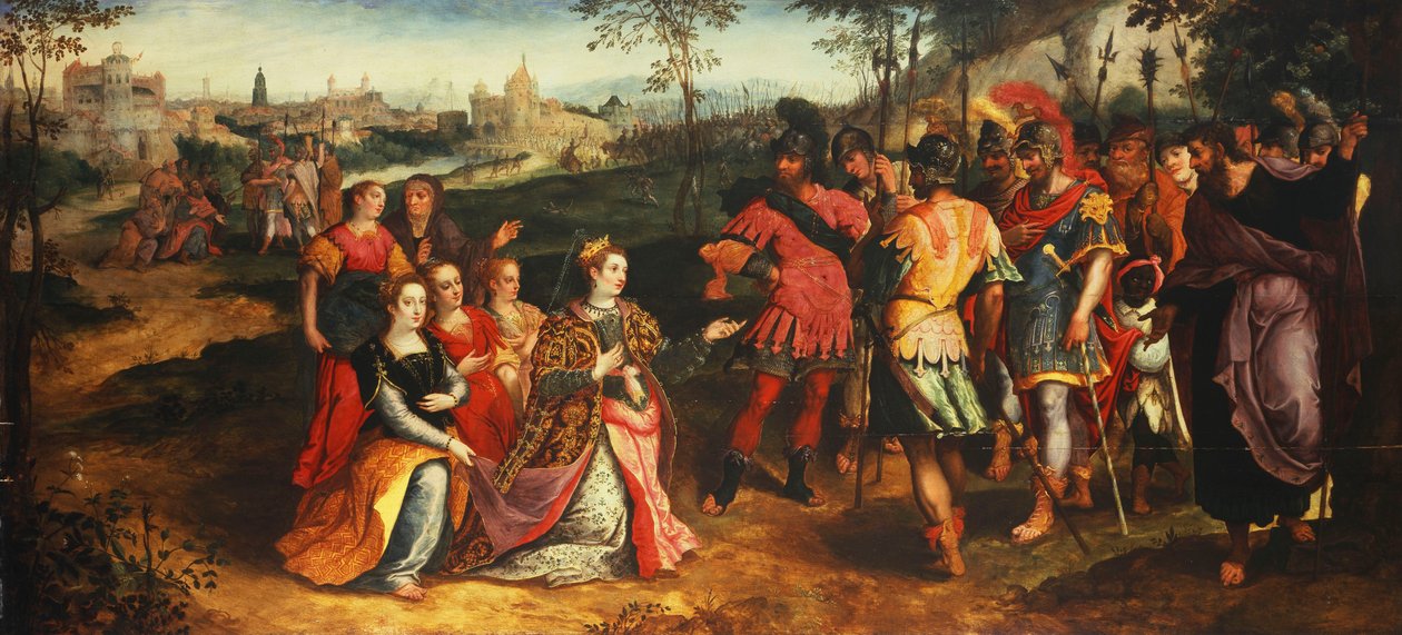 Coriolanus og Volumnia, af Maarten de Vos