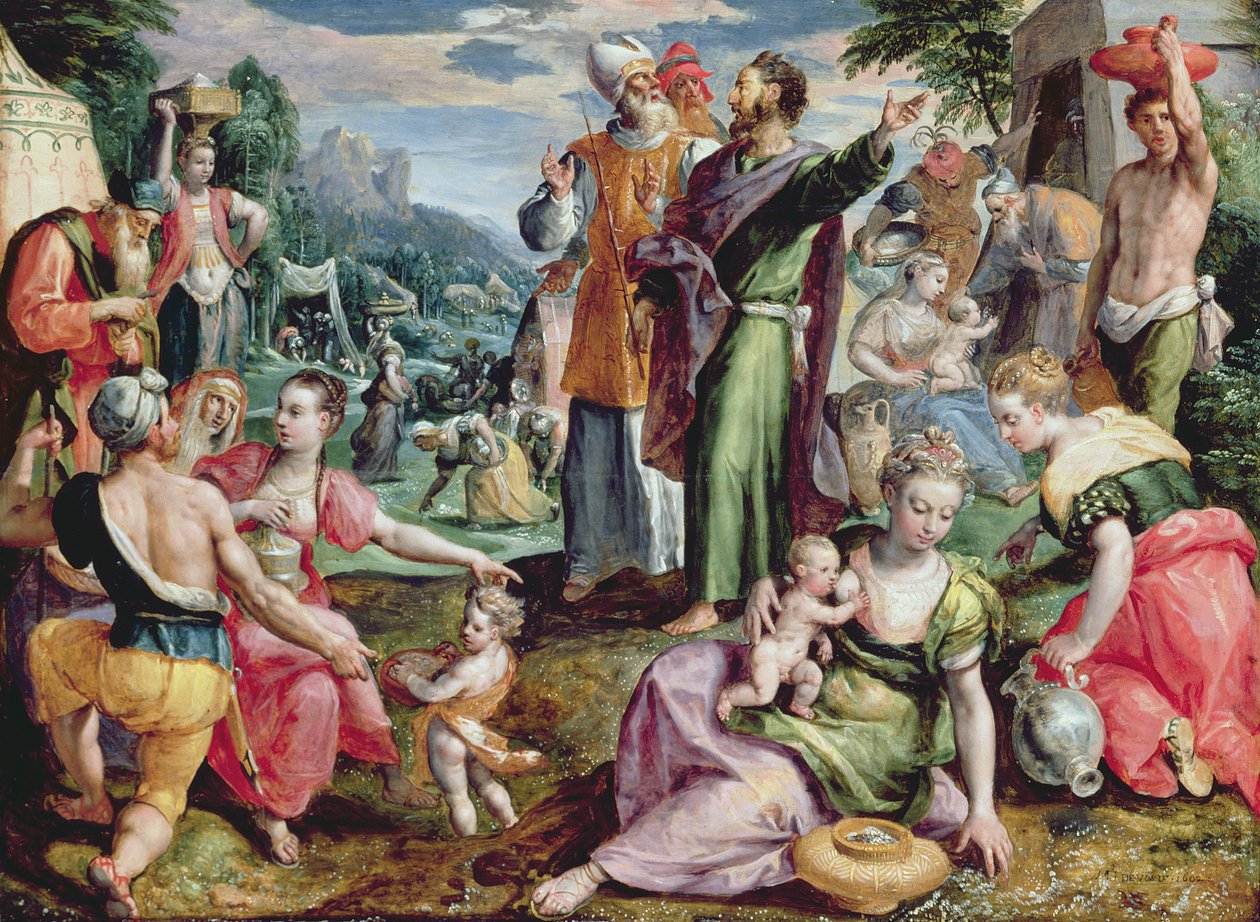 The Gathering of Manna, 1602 af Maarten de Vos