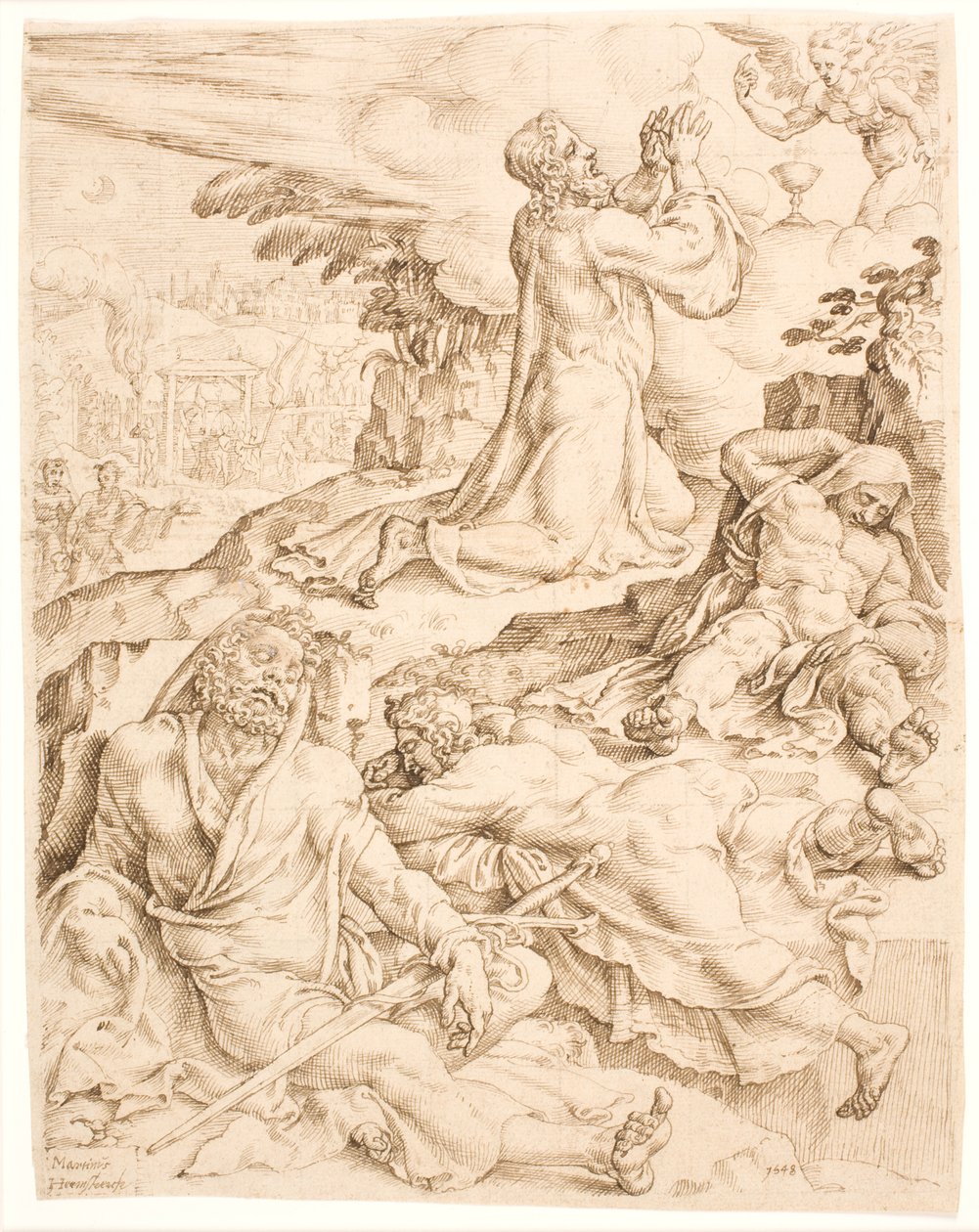 Kristus på Oliebjerget af Maarten van Heemskerck
