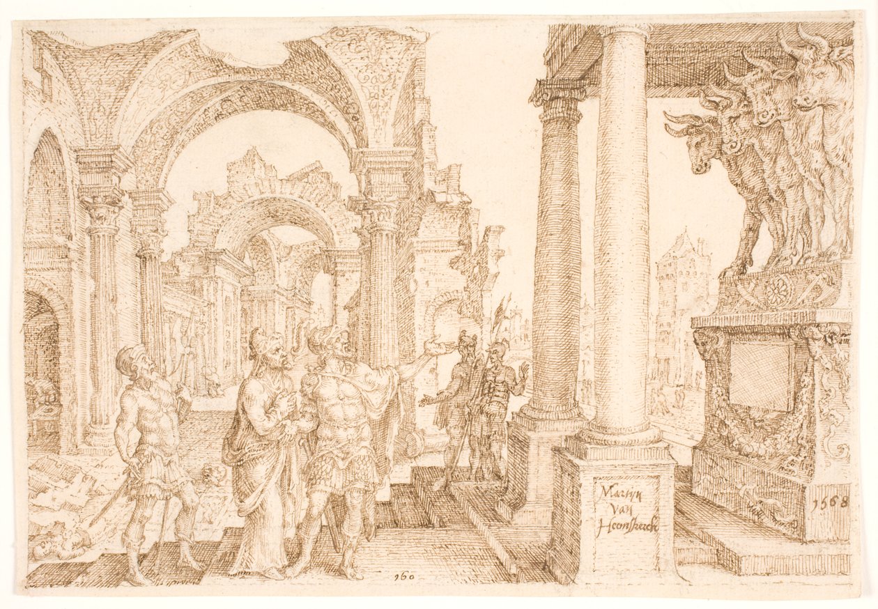 Jehu tilbeder guldkalven af Maarten van Heemskerck