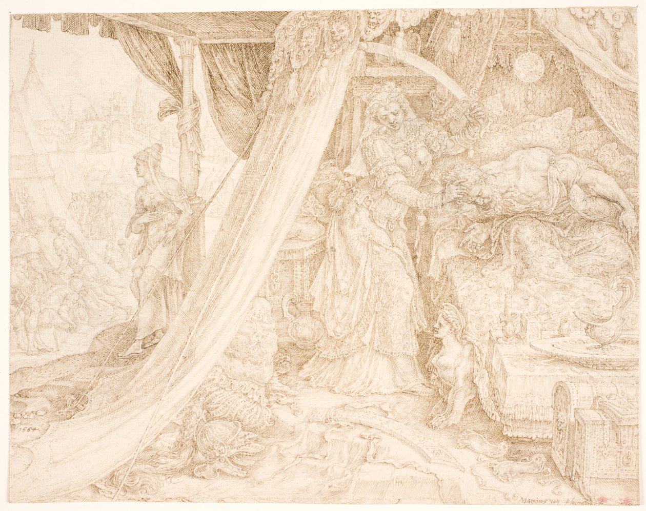 Judith skærer hovedet af Holofernes af af Maarten van Heemskerck