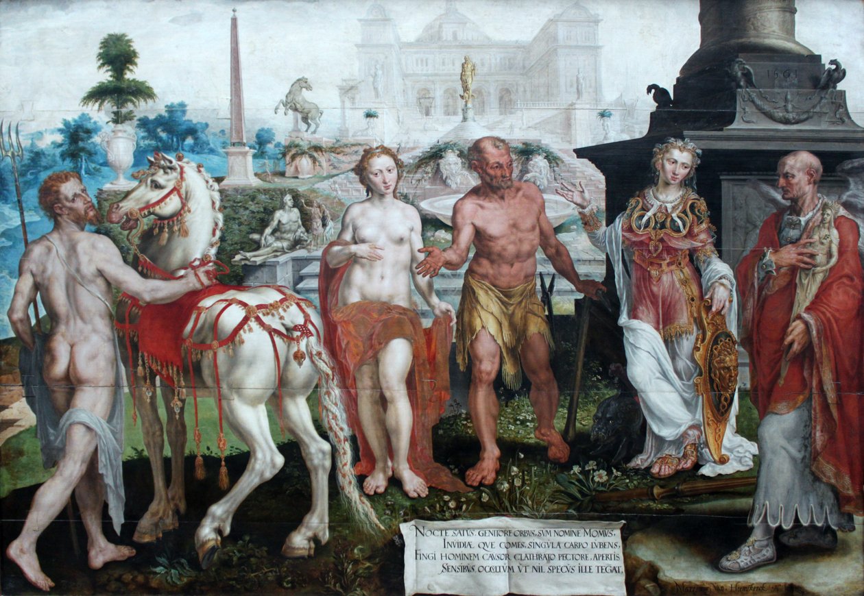 Momos bebrejder gudernes værker af Maarten van Heemskerck