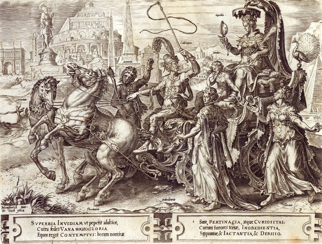 Stolthed, billede 3 fra "The Vicissitude of Human Things", 1564 af Maarten van Heemskerck