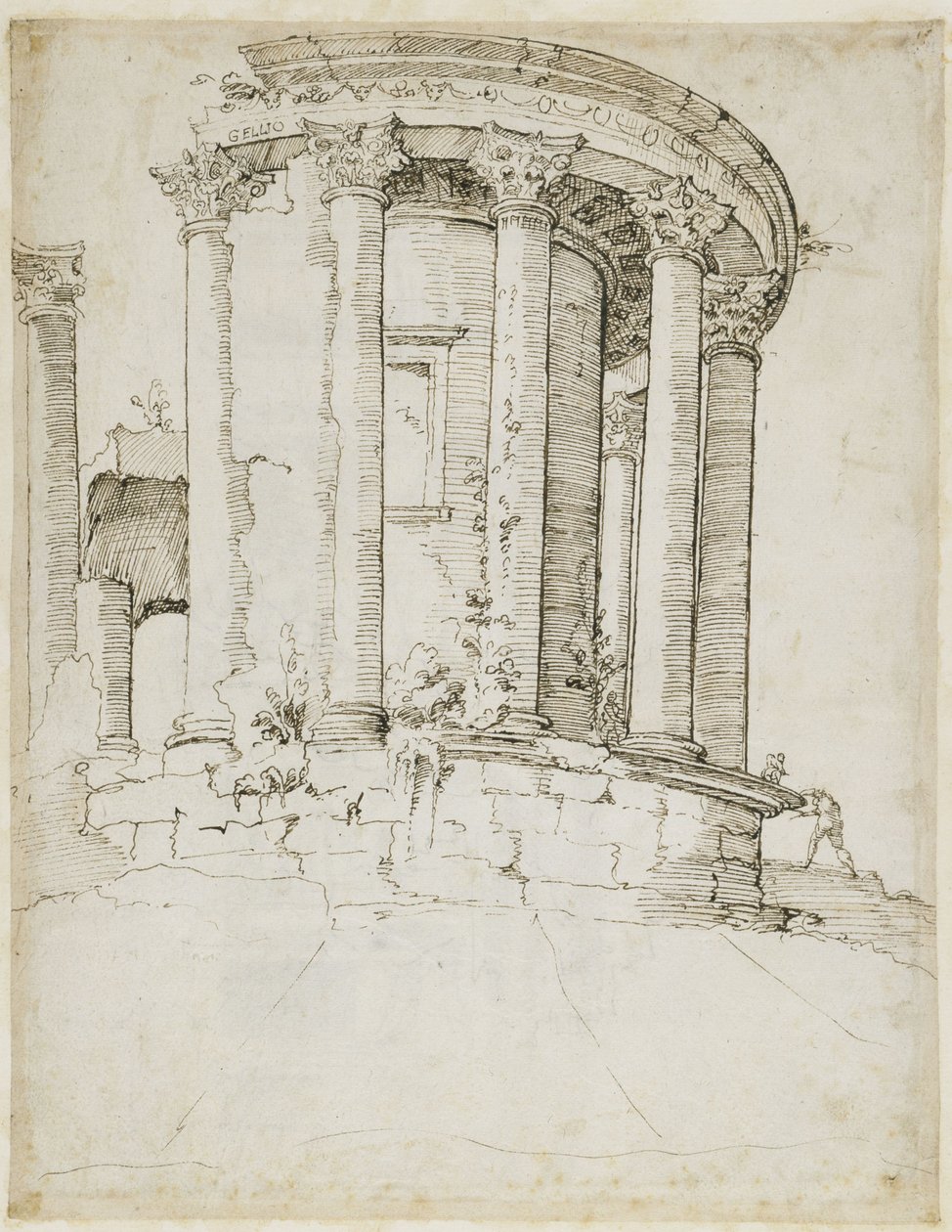 Rundtempel i Tivoli af Maarten van Heemskerck