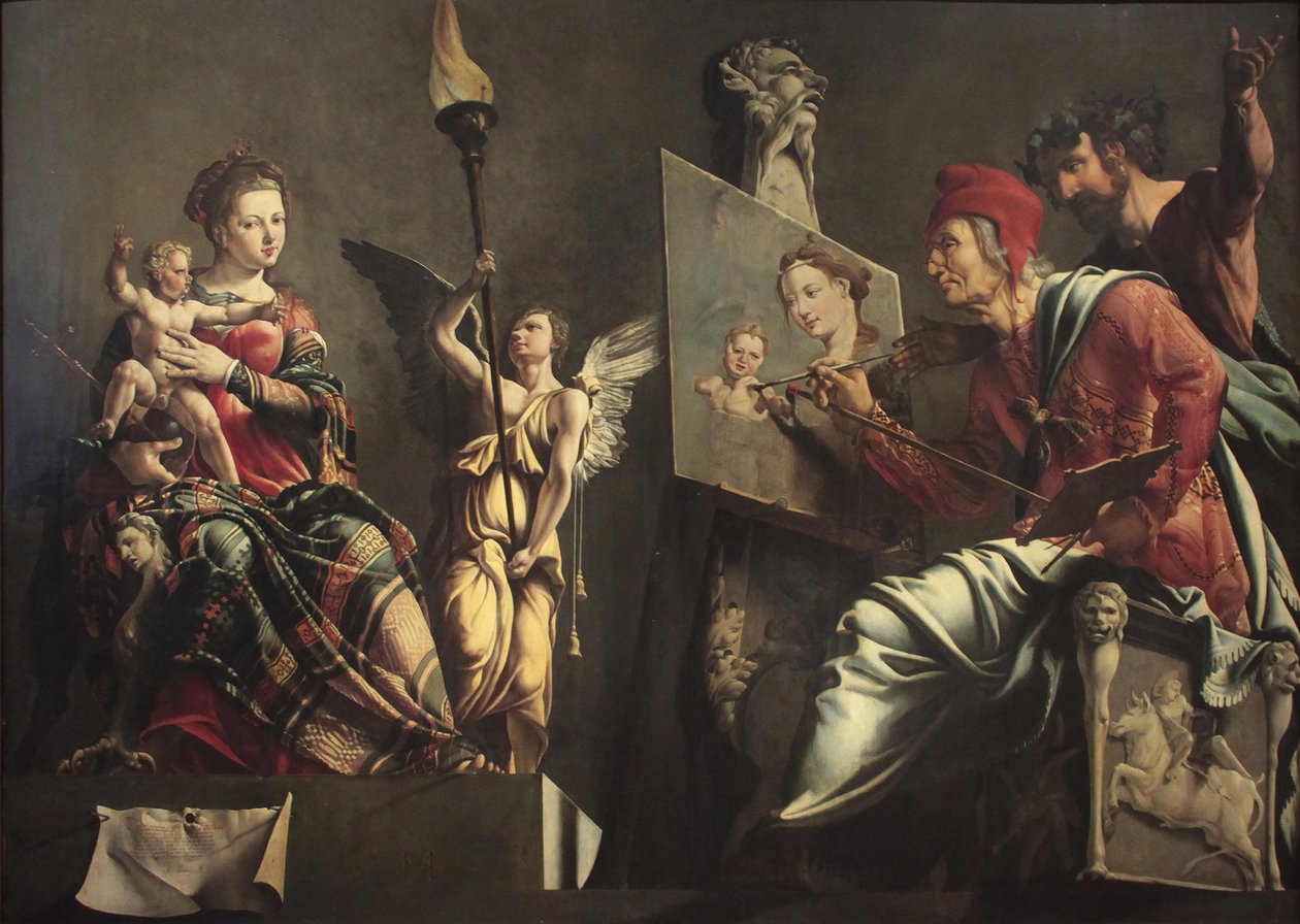 Sankt Lukas maler jomfruen af Maarten van Heemskerck