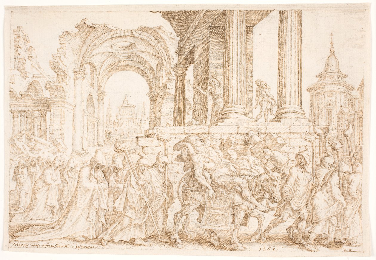 Samsons begravelse af Maarten van Heemskerck
