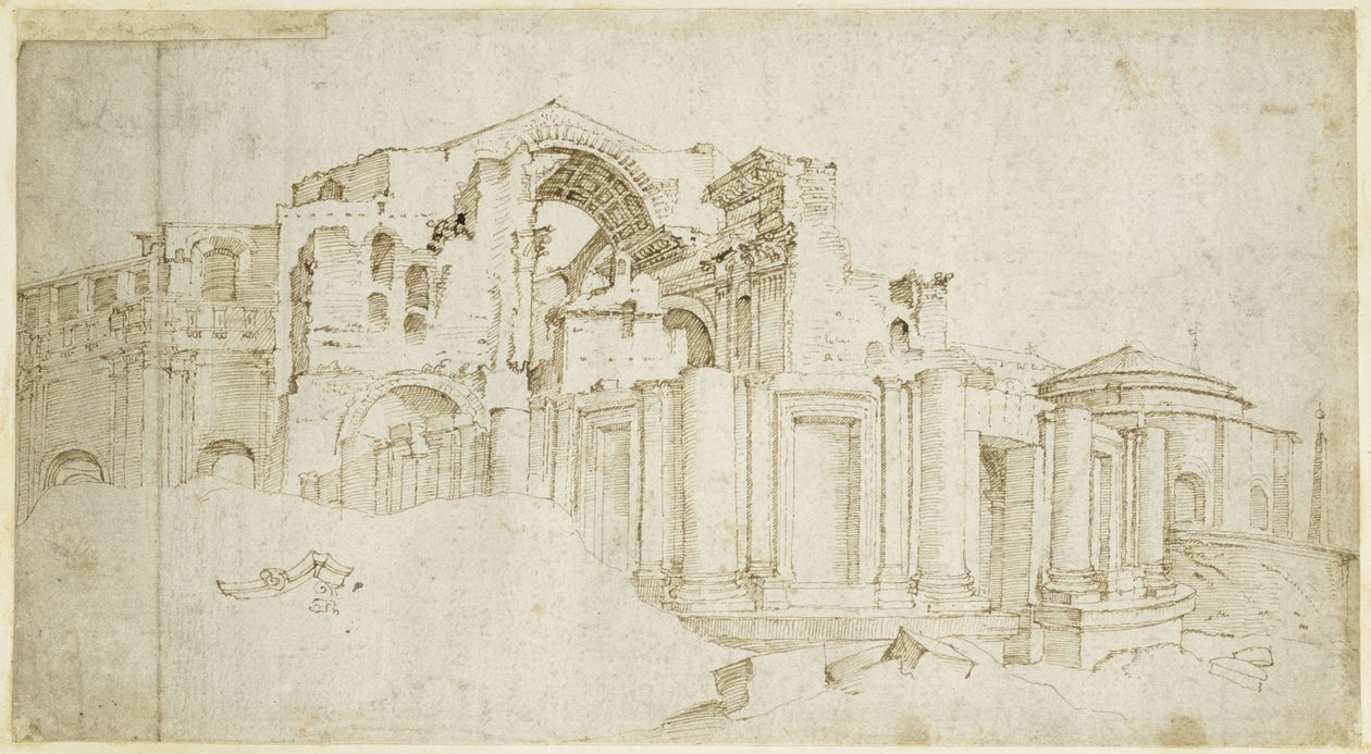 Sydlige korsarm i den nye Peterskirke af Maarten van Heemskerck