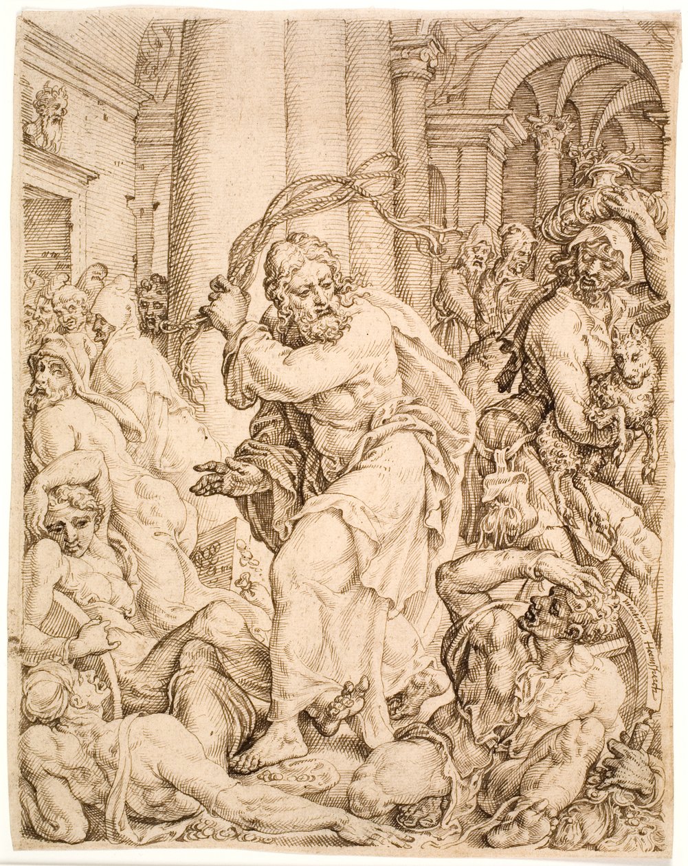 Uddrivelsen fra templet af Maarten van Heemskerck