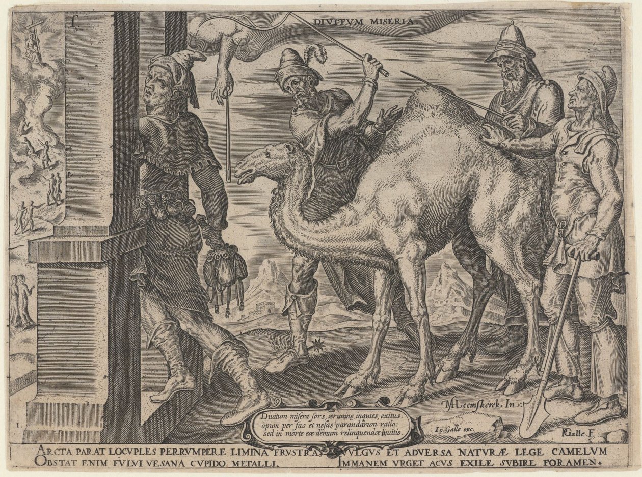 The Unhappy Lot of the Rich, 1563 af Maarten van Heemskerck