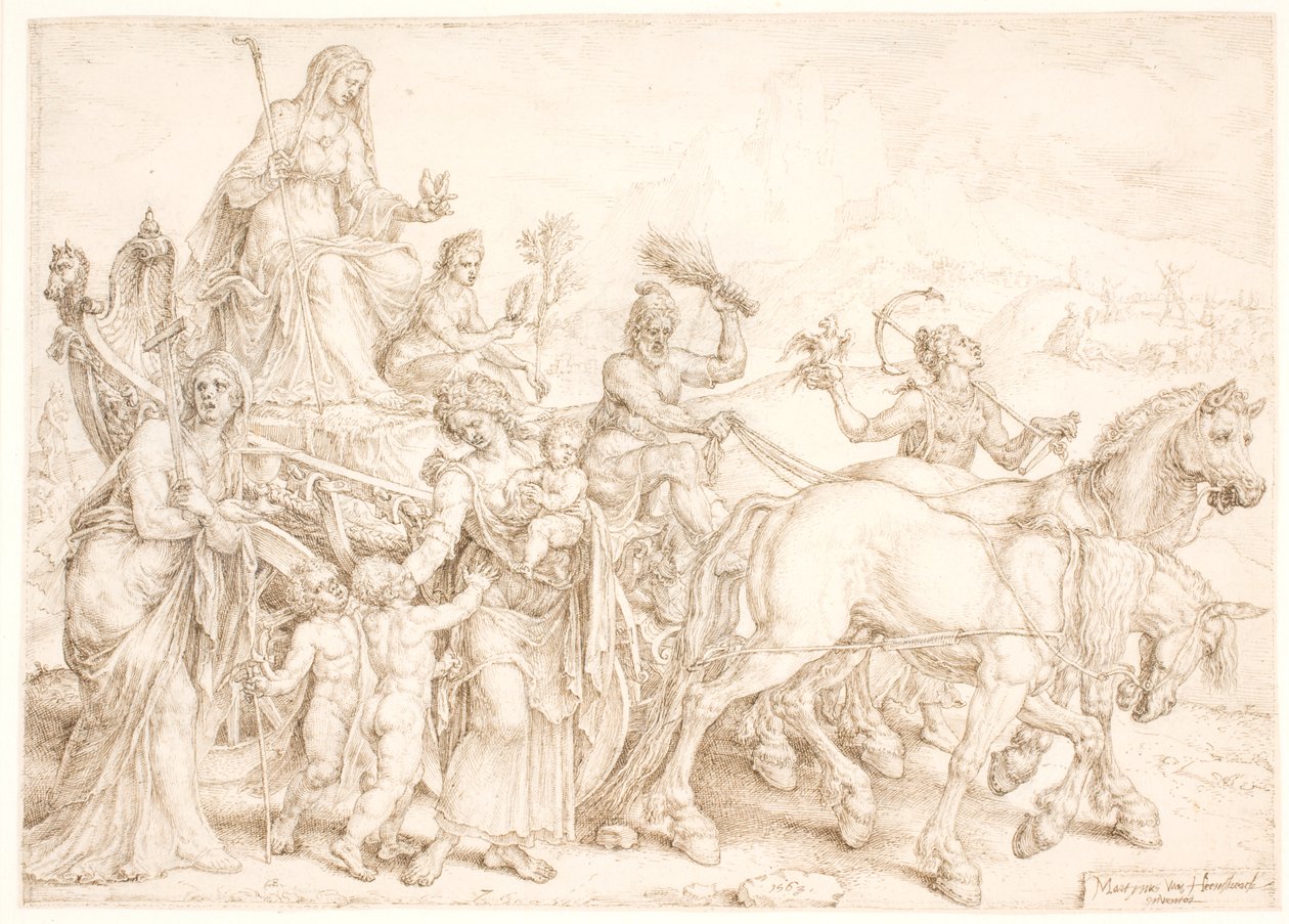 Triumfvogn Ydmyghed af Maarten van Heemskerck