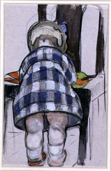 Margery (akvarel på lærred) af Mabel Royds