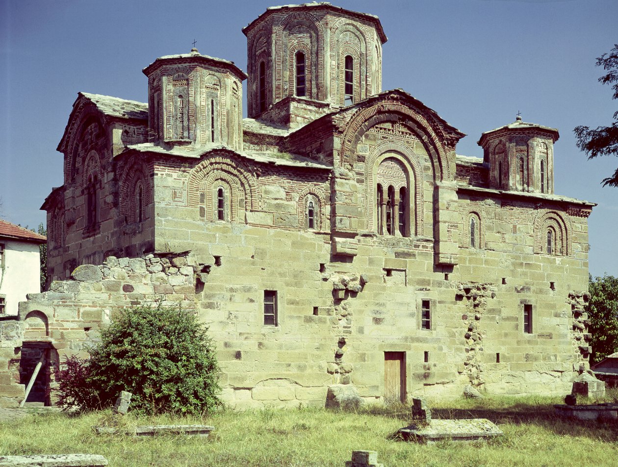 Sydvestudsigt over Sveti Djordje kirke, bygget 1313 af Macedonian School