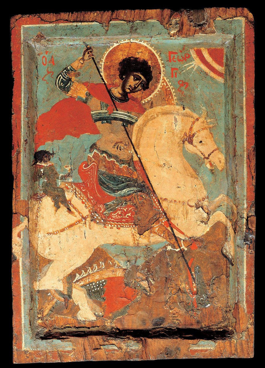 Dr George-drabsmanden på hesteryg af Macedonian workshop