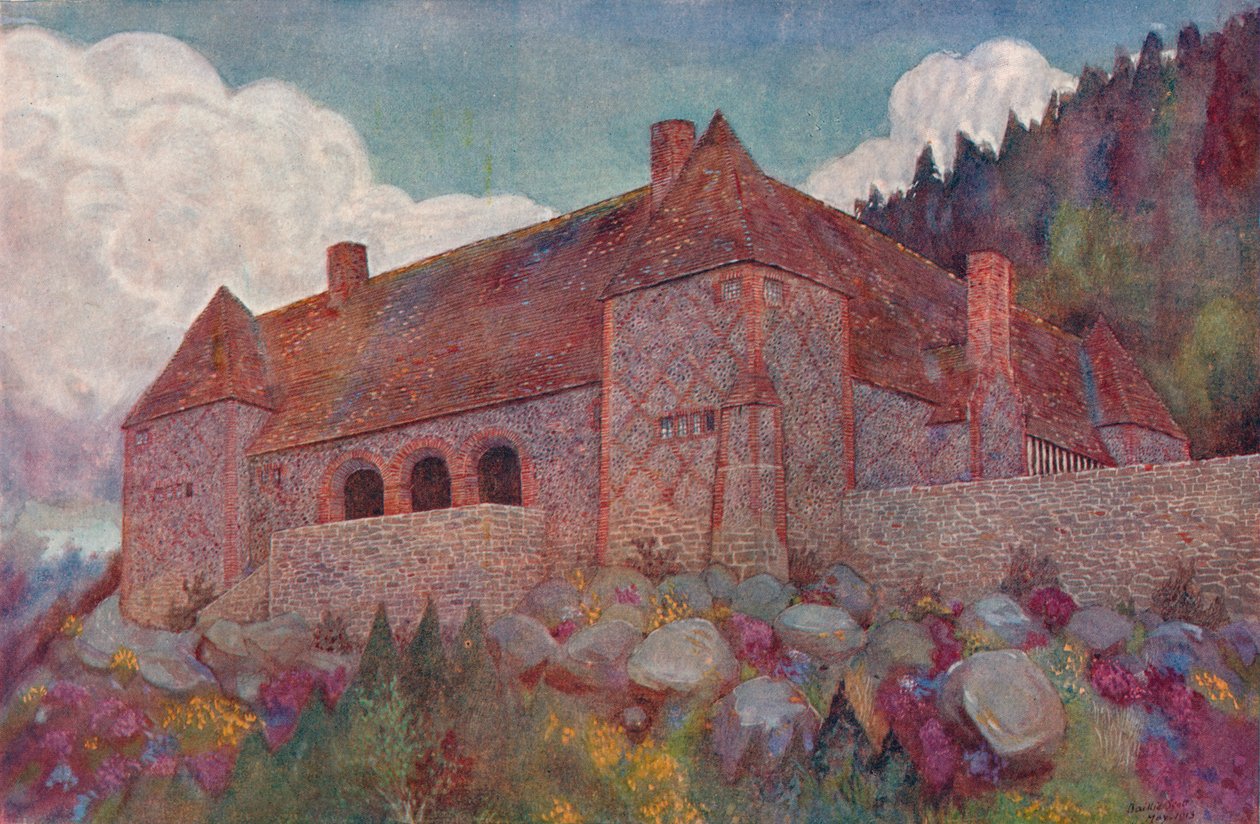 Et hus i Polen: Udsigt fra sydøst, c20. århundrede af Mackay Hugh Baillie Scott