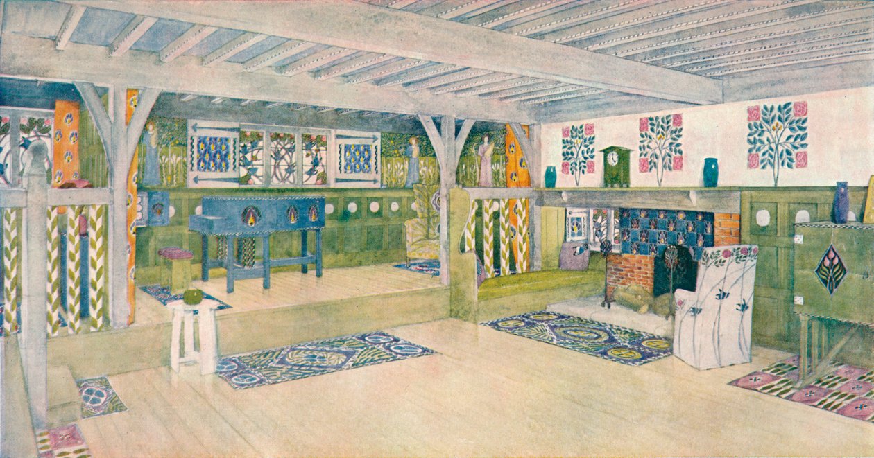 Musikrum i et hus i Crowborough, c1902 af Mackay Hugh Baillie Scott