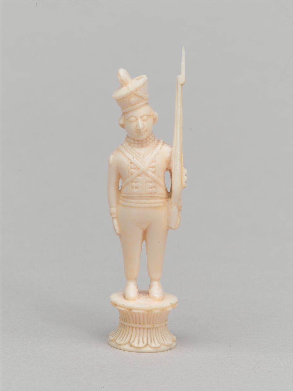 Hvid bonde, skakbrik, Indien, 1820 ca af Macneill MacLeay