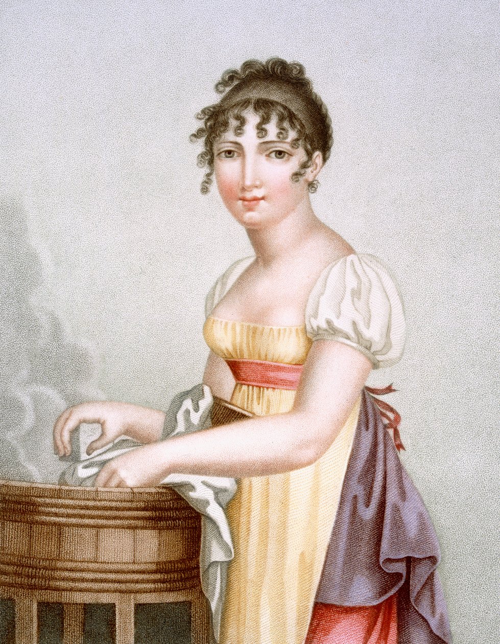 Vasketøjet, graveret af Augrand, ca. 1816 af Madame G. Busset Dubruste