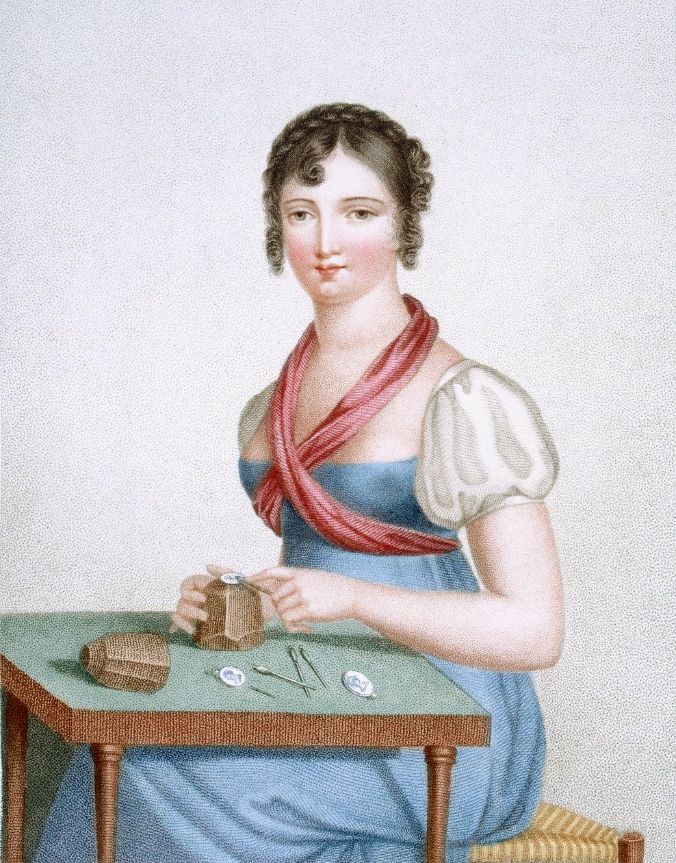 Trykkeren, graveret af Augrand, ca. 1816 af Madame G. Busset Dubruste