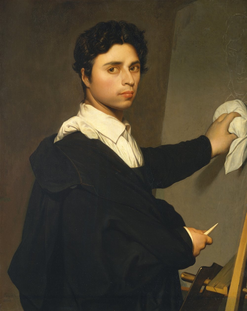 Ingres 1780-1867 som ung mand, ca. 1850-60. af Madame Gustave Hequet