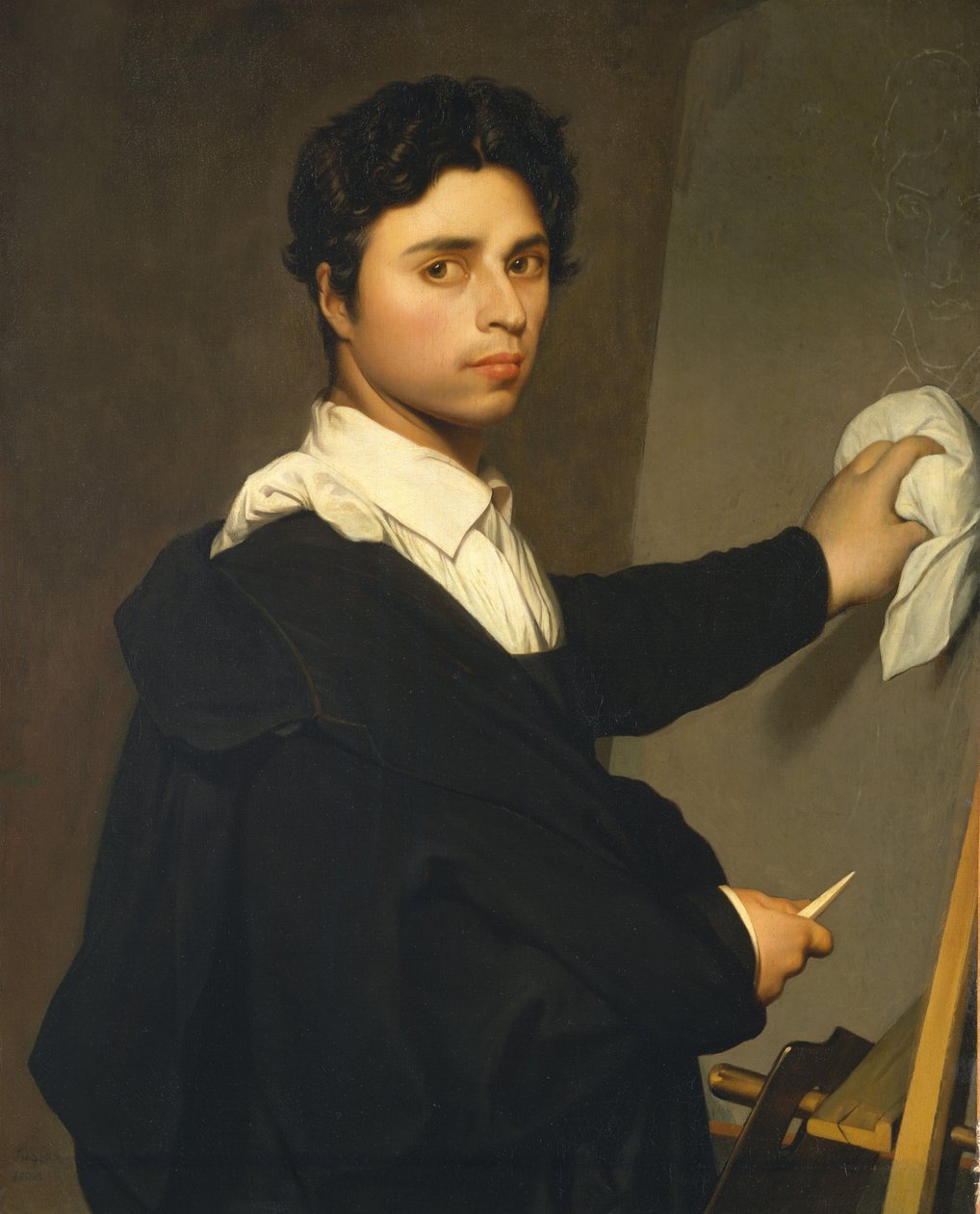 Ingres as a Young Man, ca. 1850-60 (olie på lærred) af Madame Gustave Hequet
