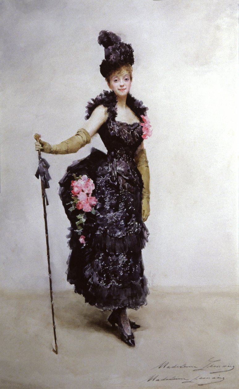 Gabrielle Rejane, ca. 1890-1900 (akvarel) af Madeleine Lemaire