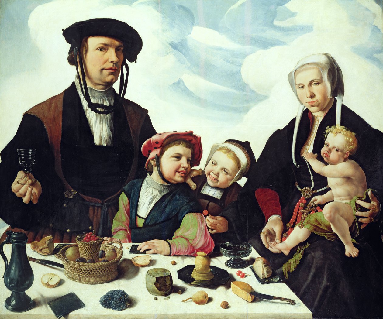 Pieter Jan Foppeszoon og hans familie, 1530 af Maerten van Heemskerck