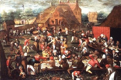En landbondebryllupsfest eller festdag af Maerten van Cleve