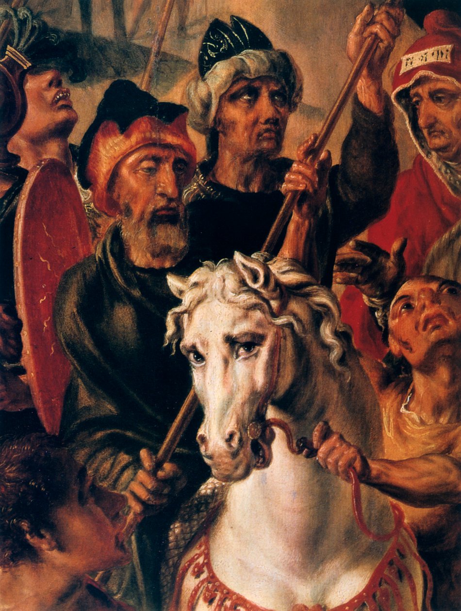 Golgata, detalje fra midterpanel, 1545-1550 af Maerten van Heemskerck