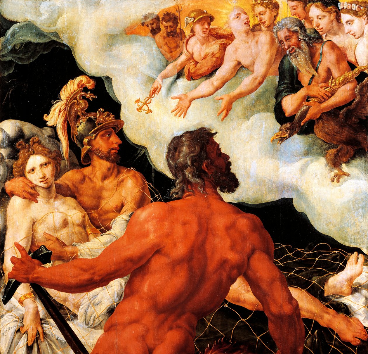 Mars og Venus fanget i Vulcans net af Maerten van Heemskerck