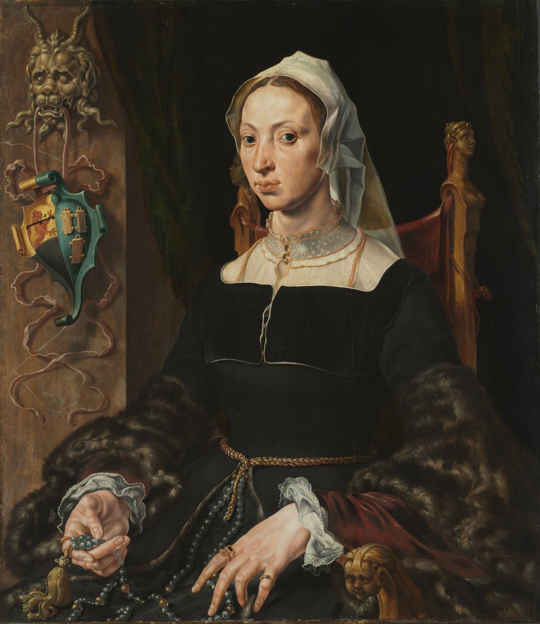 Portræt af Machtelt Suijs, ca. 1540-45 (olie på træ) af Maerten van Heemskerck