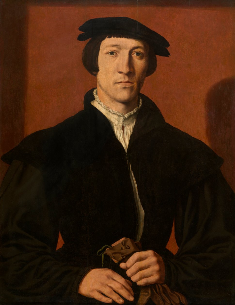 Portræt af en mand (olie på panel) af Maerten van Heemskerck