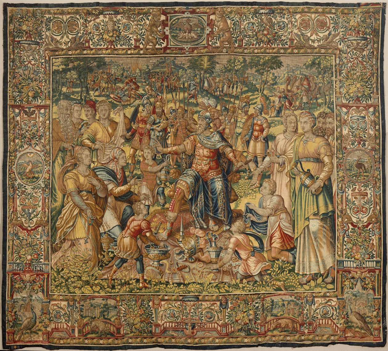 Historien om Gideon, slutningen af det 16. århundrede (silke og uld) af Maerten van Heemskerck