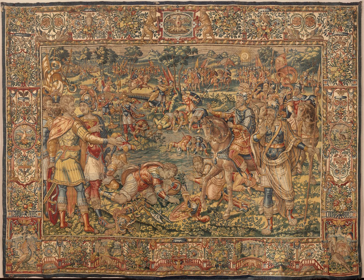 Historien om Gideon, slutningen af det 16. århundrede (silke og uld) af Maerten van Heemskerck
