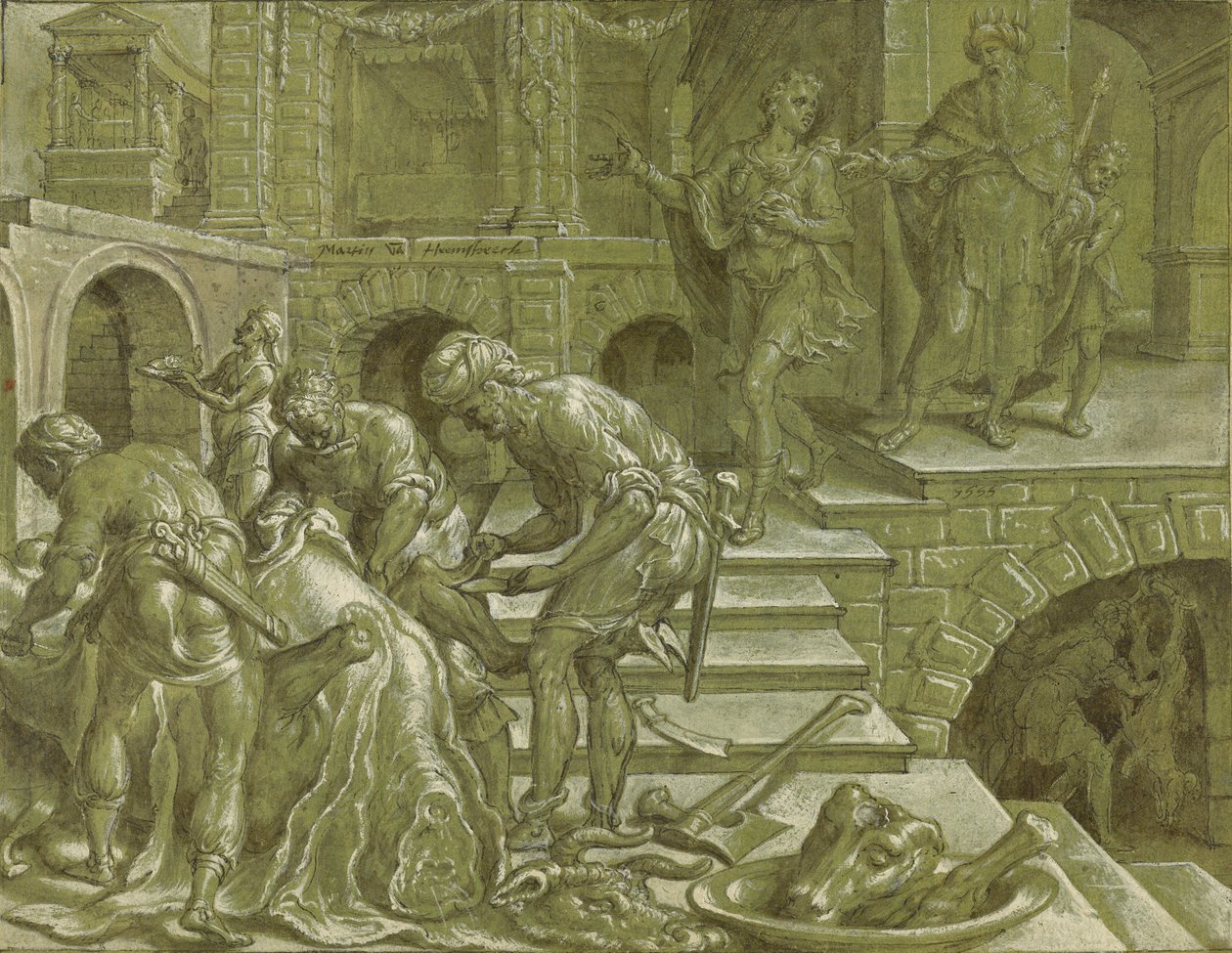 Lignelsen om kongen, der forberedte et bryllup af Maerten van Heemskerck
